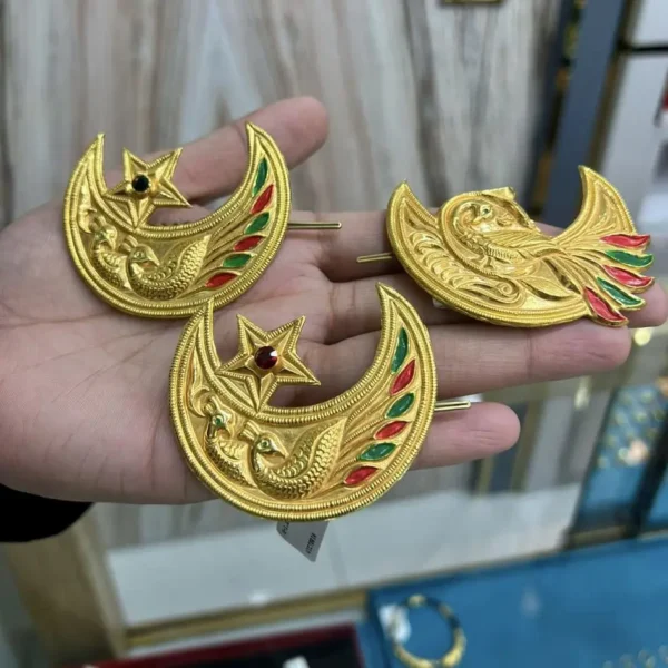 Nepali Traditional Gold Plated Hairpin (Chandrama)